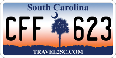 SC license plate CFF623