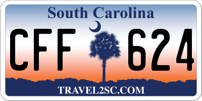 SC license plate CFF624