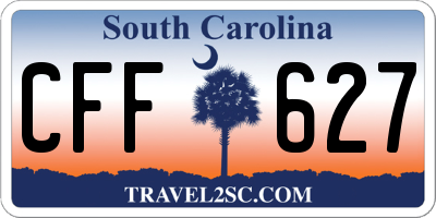 SC license plate CFF627