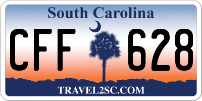 SC license plate CFF628