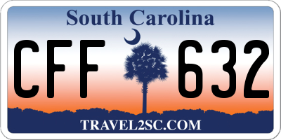 SC license plate CFF632