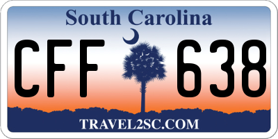 SC license plate CFF638