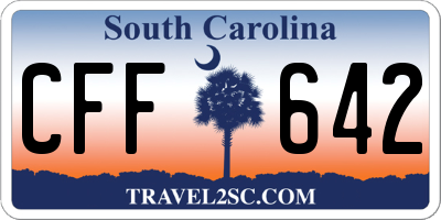 SC license plate CFF642