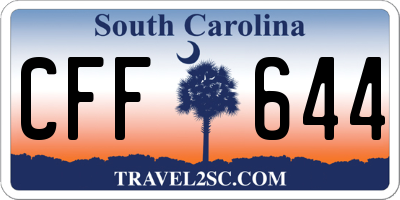 SC license plate CFF644