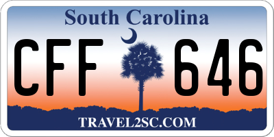 SC license plate CFF646