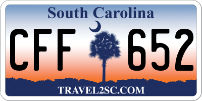 SC license plate CFF652