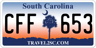 SC license plate CFF653