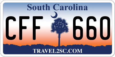 SC license plate CFF660