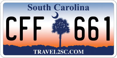 SC license plate CFF661