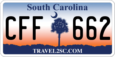 SC license plate CFF662