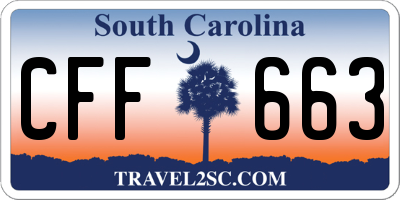 SC license plate CFF663