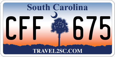 SC license plate CFF675