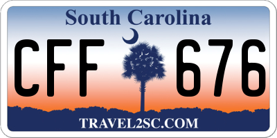 SC license plate CFF676