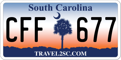 SC license plate CFF677