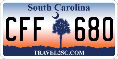 SC license plate CFF680