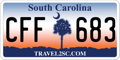 SC license plate CFF683