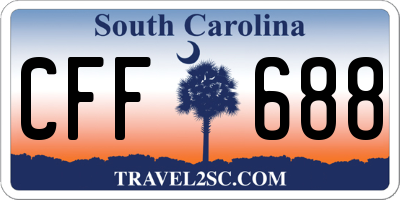SC license plate CFF688