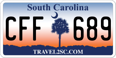 SC license plate CFF689