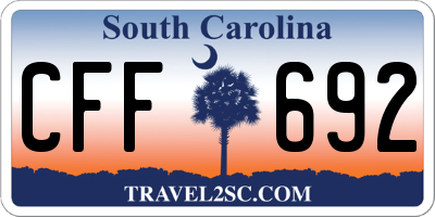 SC license plate CFF692