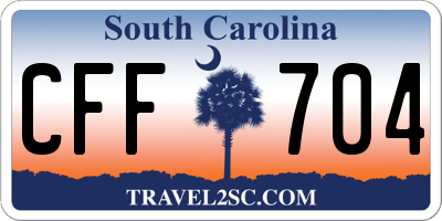 SC license plate CFF704
