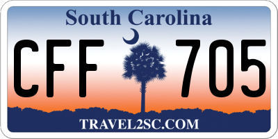 SC license plate CFF705