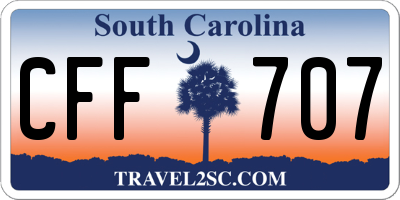 SC license plate CFF707