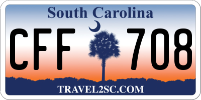 SC license plate CFF708