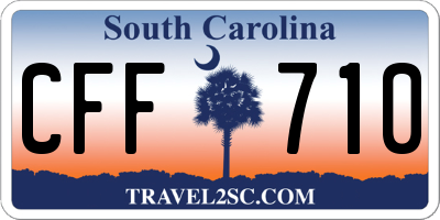 SC license plate CFF710