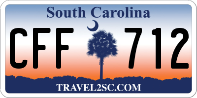 SC license plate CFF712
