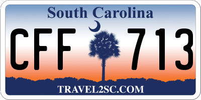 SC license plate CFF713