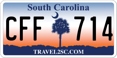 SC license plate CFF714