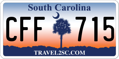 SC license plate CFF715
