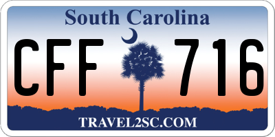 SC license plate CFF716