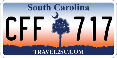 SC license plate CFF717
