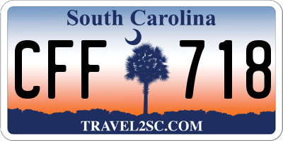 SC license plate CFF718