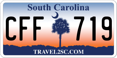 SC license plate CFF719