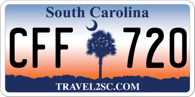 SC license plate CFF720