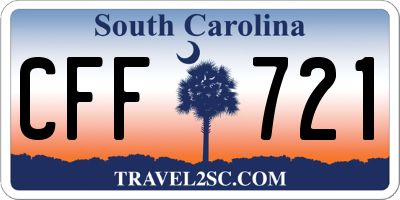 SC license plate CFF721