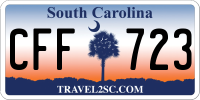 SC license plate CFF723