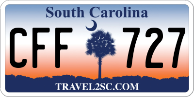 SC license plate CFF727
