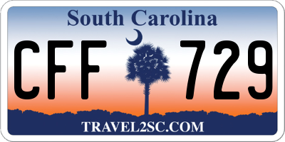 SC license plate CFF729
