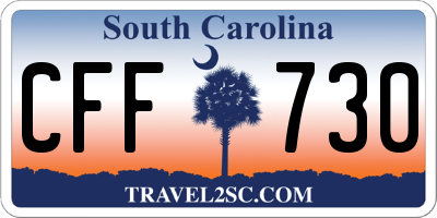 SC license plate CFF730