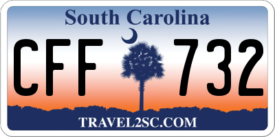 SC license plate CFF732