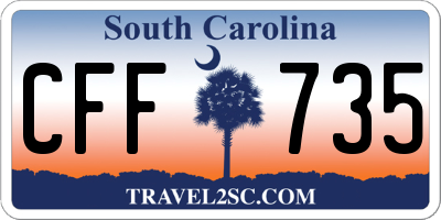 SC license plate CFF735