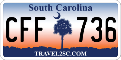 SC license plate CFF736