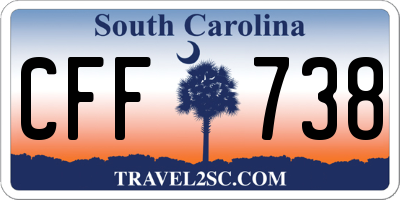 SC license plate CFF738