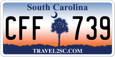 SC license plate CFF739