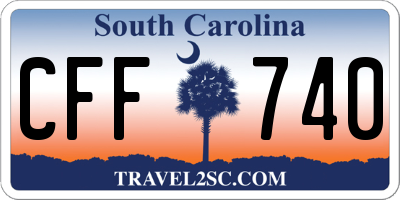 SC license plate CFF740