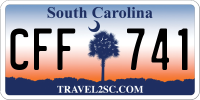 SC license plate CFF741