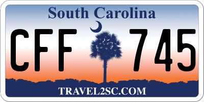 SC license plate CFF745